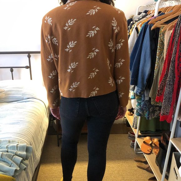 Vintage Linda Bertozzi Wool Floral Camel Jacket - Picture 7 of 11